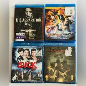 Blu-Ray DVD Bundle of 4 sealed movies Horror Sci-Fi Horror Comedy
